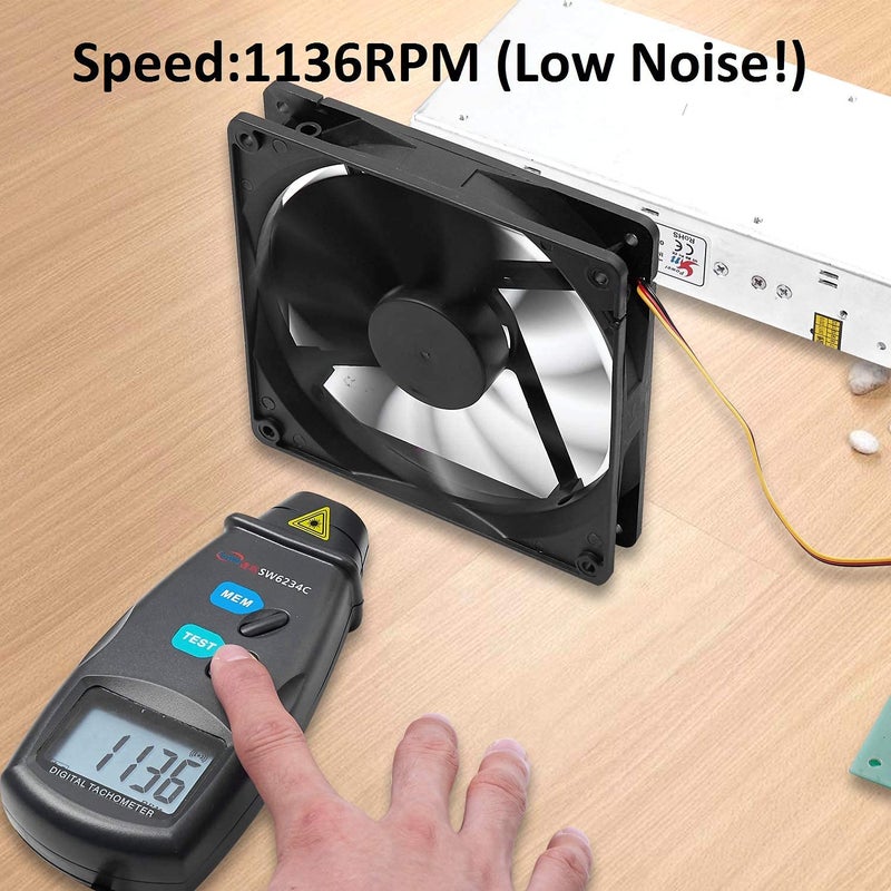 PANO-MOUNTS 140mm Quiet PC Case Fans with 3pin 4pin & Molex Connector 1000RPM 2-Pack for Computer PC Case CPU Cooling - Image 4